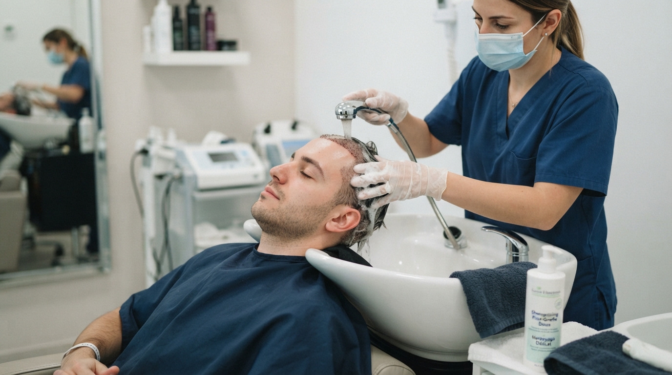 Lavage des cheveux après une greffe : le protocole étape par étape